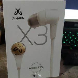 Jaybird X3 White and Gold with Extra Accessories